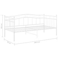 Telaio Divano Letto Bianco in Metallo 90x200 cm 324780