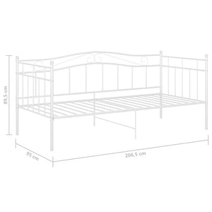 Telaio Divano Letto Bianco in Metallo 90x200 cm 324780