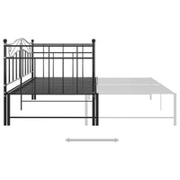 Telaio Divano Letto Estraibile Nero in Metallo 90x200 cm cod mxl 58181