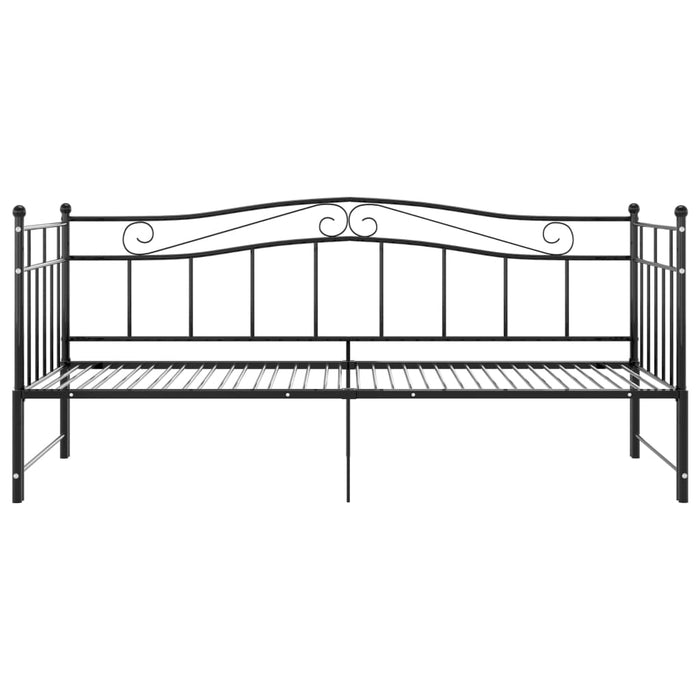 Telaio Divano Letto Estraibile Nero in Metallo 90x200 cm 324782