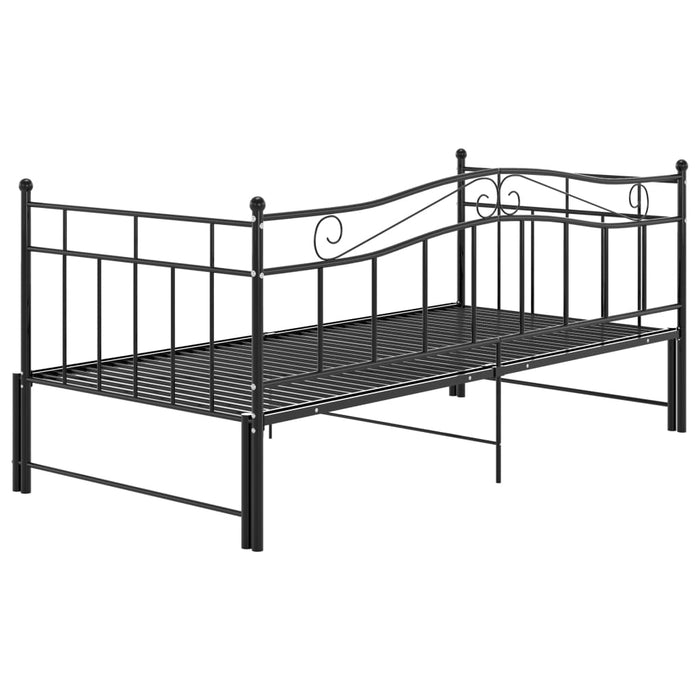 Telaio Divano Letto Estraibile Nero in Metallo 90x200 cm cod mxl 58181