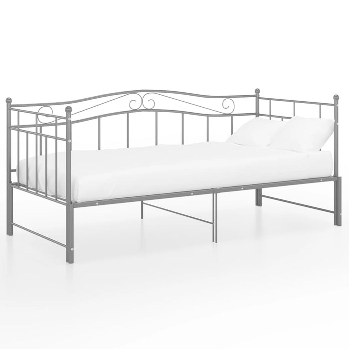 Telaio Divano Letto Estraibile Grigio in Metallo 90x200 cm cod mxl 64618