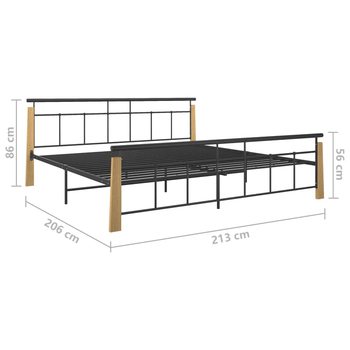 Giroletto in Metallo e Legno Massello di Rovere 200x200 cm 324903