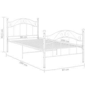 Giroletto Bianco in Metallo 90x200 cm 324989