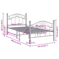 Giroletto Grigio in Metallo 100x200 cm 324993