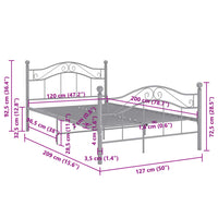 Giroletto Grigio in Metallo 120x200 cm 324996