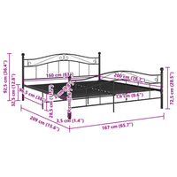 Giroletto Nero in Metallo 160x200 cm 325000