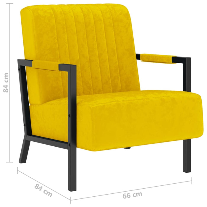 Poltrona Giallo Senape in Velluto 325765