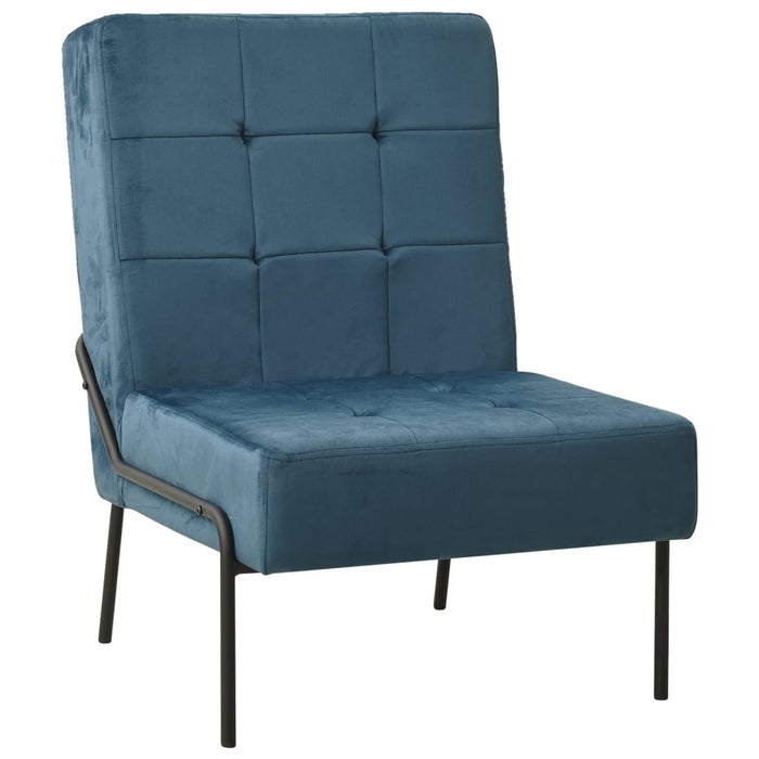 Poltrona Relax 65x79x87 cm Blu in Velluto 325769