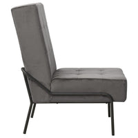 Poltrona Relax 65x79x87 cm Grigio Scuro in Velluto cod mxl 55529