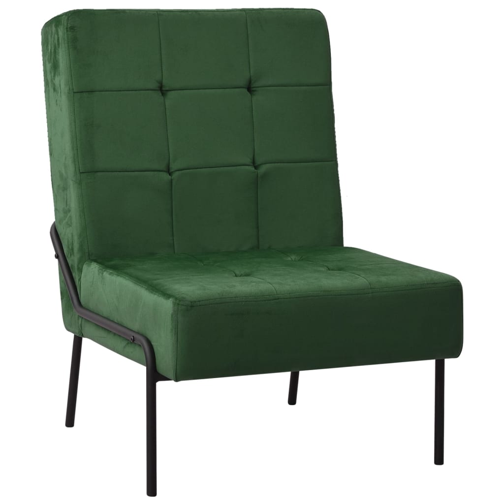 Poltrona Relax 65x79x87 cm Verde Scuro in Velluto cod mxl 57255