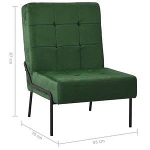 Poltrona Relax 65x79x87 cm Verde Scuro in Velluto cod mxl 57255