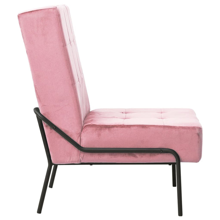 Poltrona Relax 65x79x87 cm Rosa in Velluto cod mxl 62849