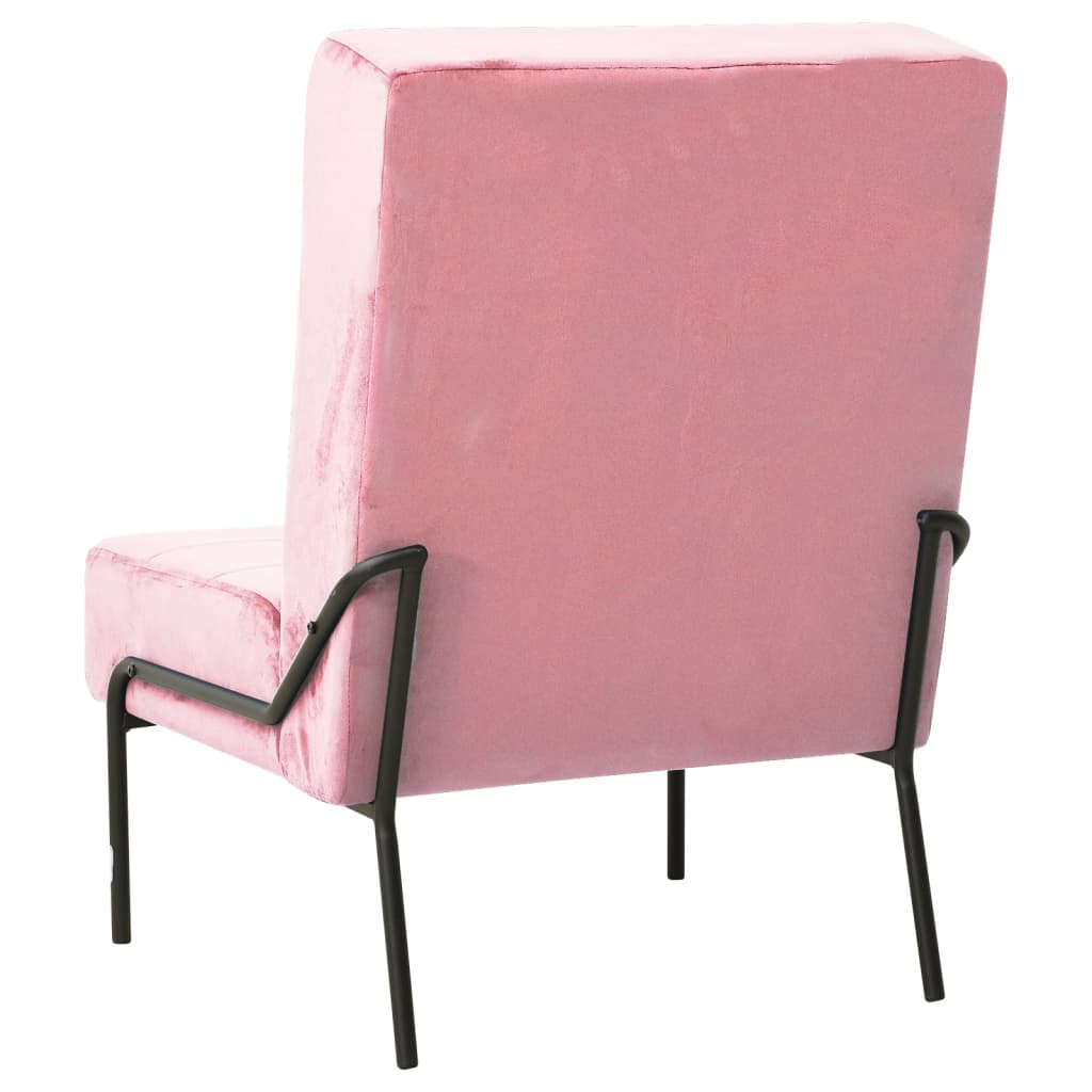 Poltrona Relax 65x79x87 cm Rosa in Velluto cod mxl 62849