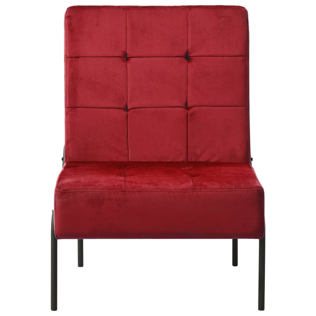 Poltrona Relax 65x79x87 cm Rosso Vino in Velluto cod mxl 57248