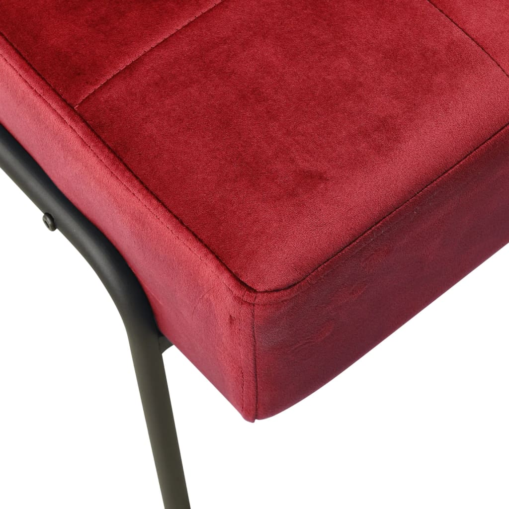 Poltrona Relax 65x79x87 cm Rosso Vino in Velluto cod mxl 57248