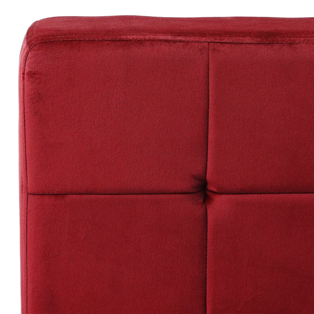 Poltrona Relax 65x79x87 cm Rosso Vino in Velluto cod mxl 57248