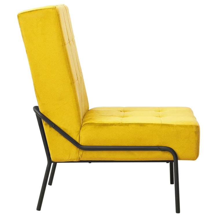 Poltrona Relax 65x79x87 cm Giallo Senape in Velluto cod mxl 61472