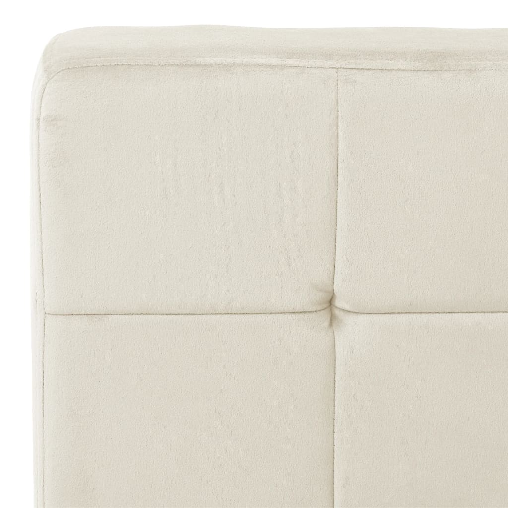 Poltrona Relax 65x79x87 cm Bianco Crema in Velluto cod mxl 64285