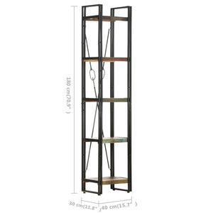 Libreria a 5 Ripiani 40x30x180cm in Massello di Recupero cod mxl 33806