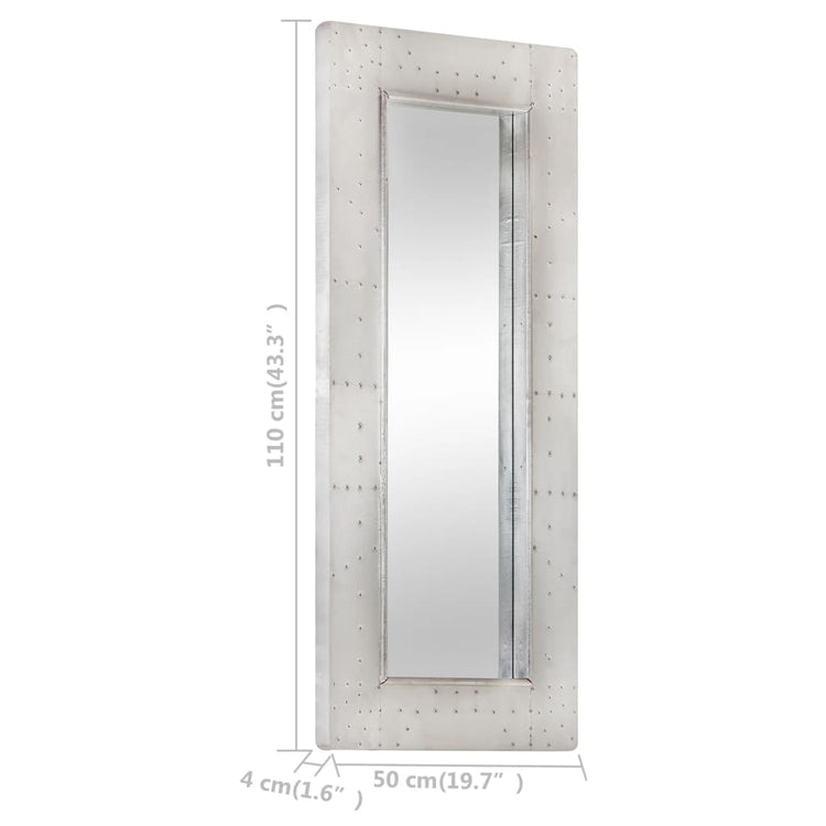 Specchio Stile Aviatore 110x50 cm in Metallo 320638