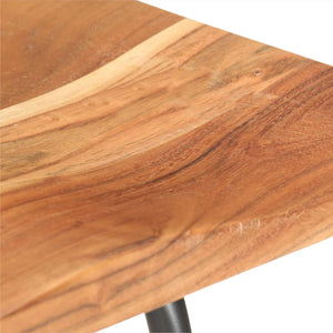 Sgabelli da Bar 2 pz in Legno Massello di Acacia cod mxl 70096