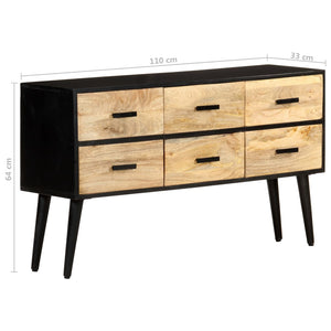 Credenza 110x33x64 cm Legno Massello di Mango cod mxl 23848