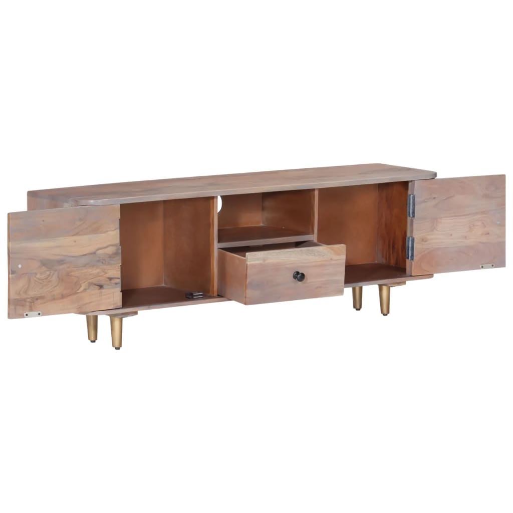 Mobile Porta TV 118x30x40 cm in Legno Massello di Acacia cod mxl 15563