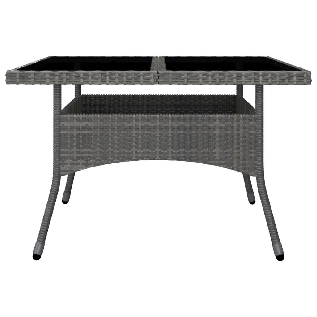 Set Mobili da Pranzo per Giardino 9pz Polyrattan e Vetro Grigio 3058339