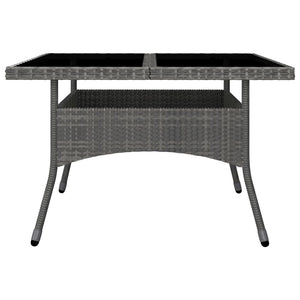 Set Mobili da Pranzo per Giardino 9pz Polyrattan e Vetro Grigio 3058339