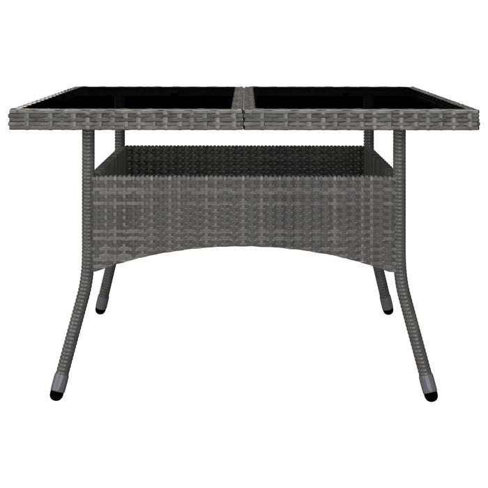 Set Mobili da Pranzo per Giardino 9pz Polyrattan e Vetro Grigio 3058339