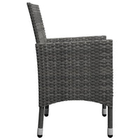 Set Mobili da Pranzo da Giardino 9 pz Polyrattan Acacia Grigio 3058343