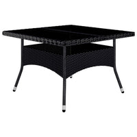 Set da Pranzo da Giardino 9 pz in Polyrattan e Acacia Nero  cod mxl 37915