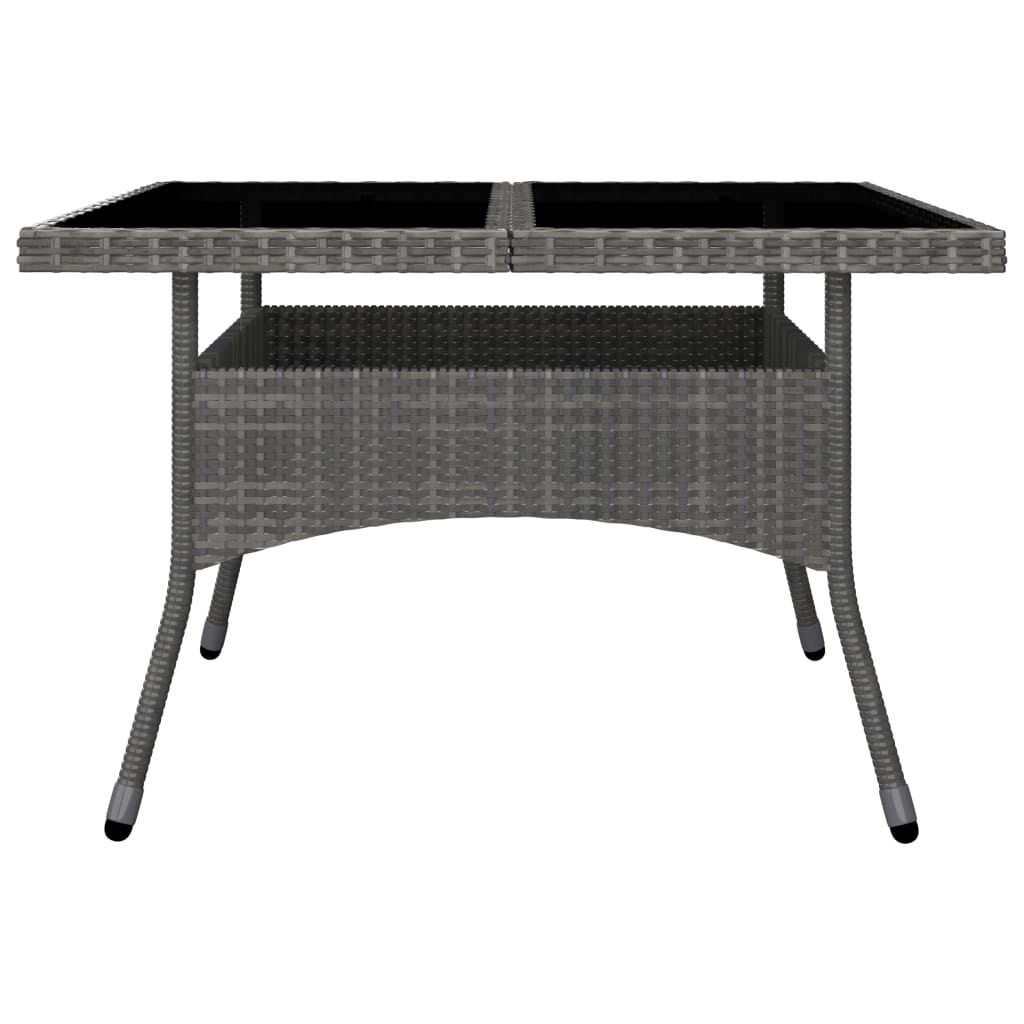 Set Mobili da Pranzo da Giardino 9 pz Polyrattan Acacia Grigio 3058345