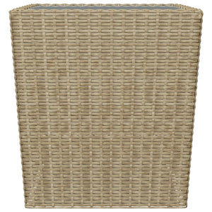 Set Bistrot da Giardino 3 pz Polyrattan e Vetro Temperato Beige cod mxl 40013