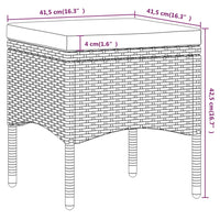 Set Bistrot Giardino 5 pz Polyrattan e Massello Acacia Grigio 3058377