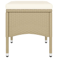 Set Bistrot da Giardino 5 pz Polyrattan e Vetro Temperato Beige 3058390