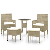 Set Divani da Giardino 5 pz in Polyrattan Beige 3058470