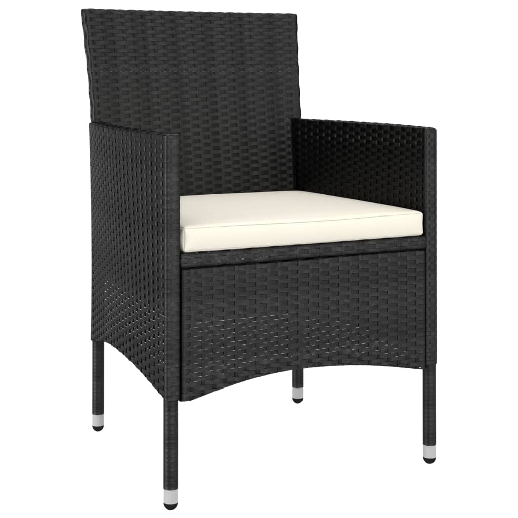 Set Divani da Giardino 5 pz in Polyrattan Nero cod mxl 71413