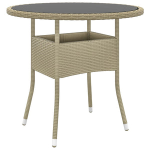 Set Mobili da Pranzo per Giardino 3 pz in Polyrattan Beige cod mxl 37936