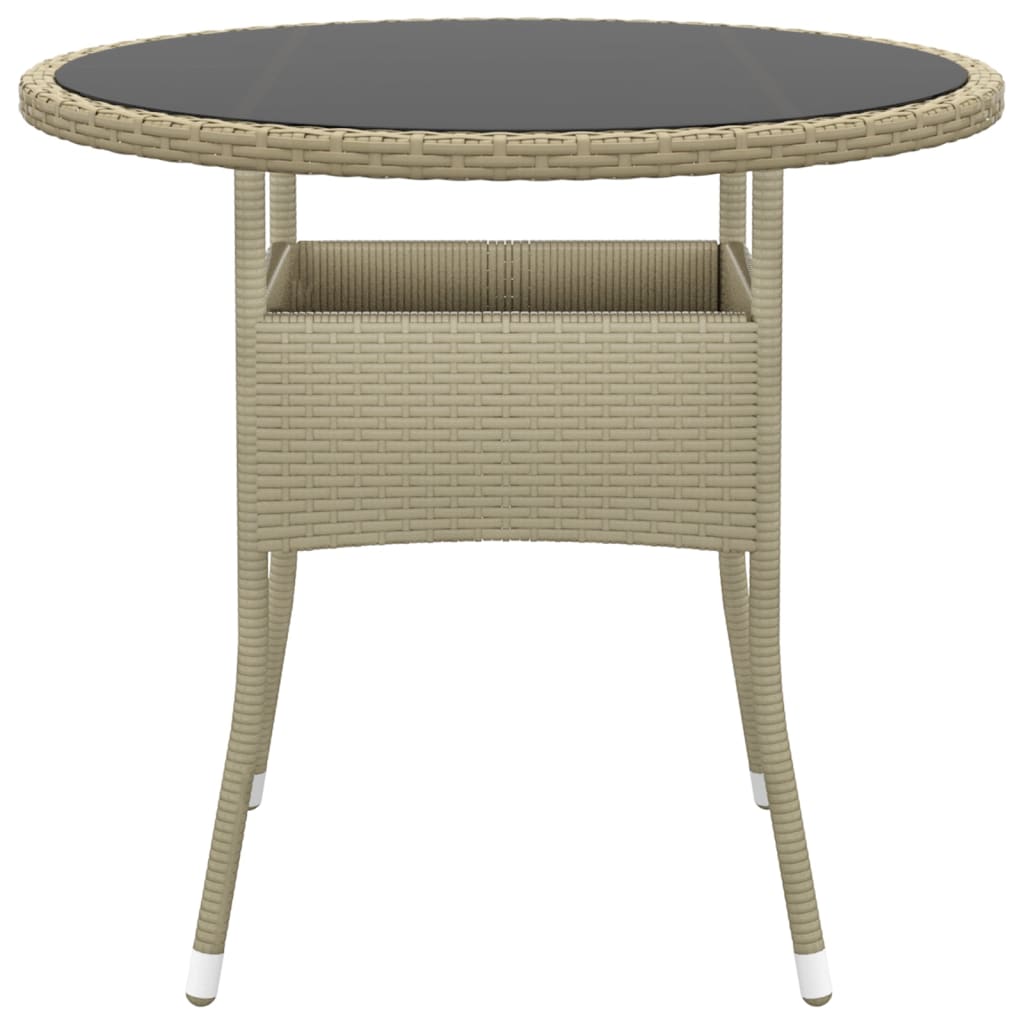 Set Mobili da Pranzo per Giardino 3 pz in Polyrattan Beige cod mxl 37936