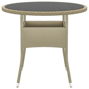 Set Mobili da Pranzo per Giardino 3 pz in Polyrattan Beige cod mxl 37936