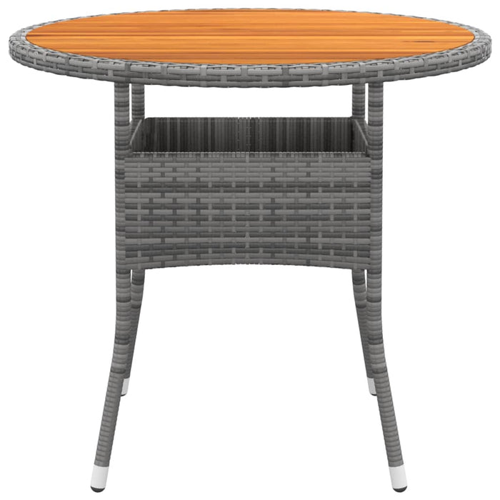 Set da Pranzo per Giardino 3 pz in Polyrattan Grigio 3058487