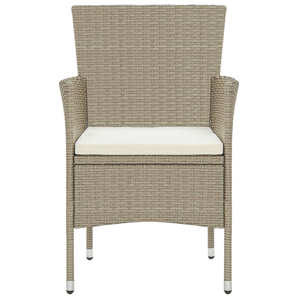 Set Mobili da Pranzo per Giardino 5 pz in Polyrattan Beige 3058490