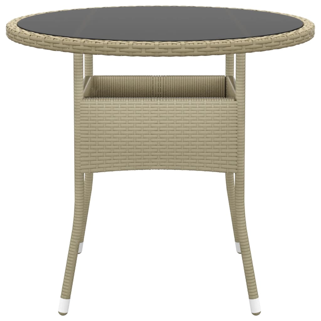 Set Mobili da Pranzo per Giardino 5 pz in Polyrattan Beige cod mxl 35607