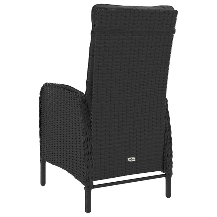 Set Mobili da Pranzo per Giardino 3 pz Polyrattan e Acacia Nero cod mxl 43416