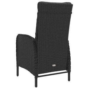 Set Mobili da Pranzo per Giardino 5 pz Polyrattan e Vetro Nero cod mxl 42720