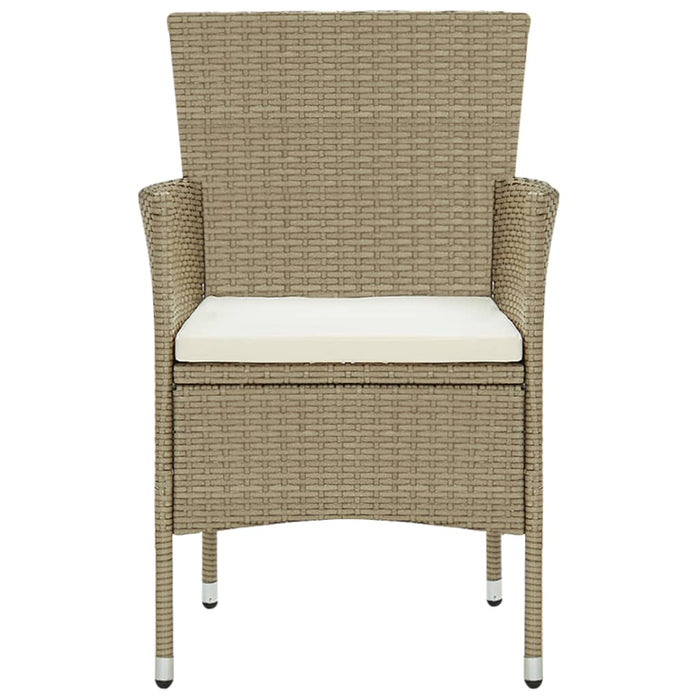 Set da Pranzo per Giardino 11 pz in Polyrattan Beige cod mxl 41771