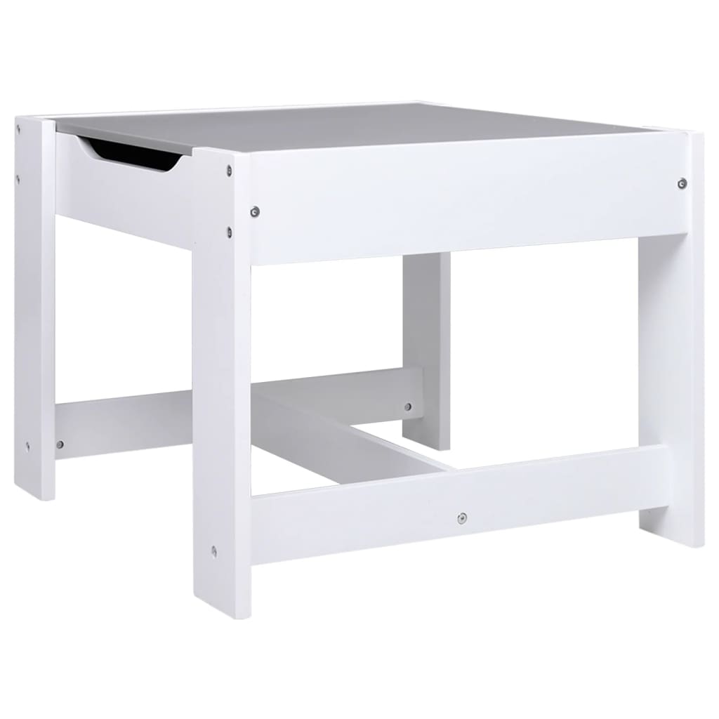 Tavolo per Bambini con 2 Sedie Bianco in MDF 80283