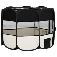 Box per Cani Pieghevole con Borsa Trasporto Nero 90x90x58 cm cod mxl 39817